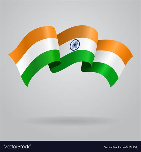 Indian Waving Flag Royalty Free Vector Image Vectorstock