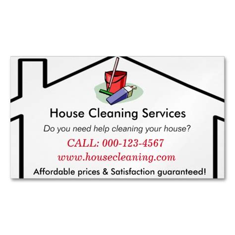 Commercial cleaning service business card template. House Cleaning Services Business Card Template | Zazzle.com