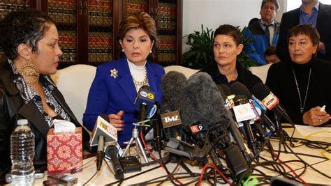 Attorney Gloria Allred Center And Three Women Who Claim They Were