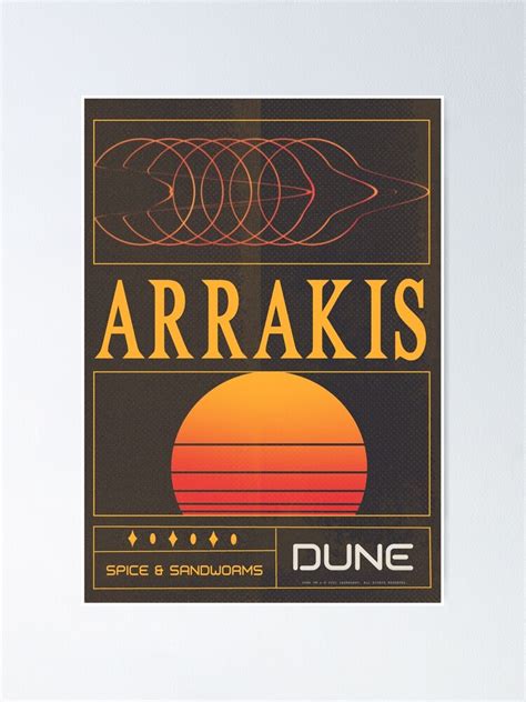 Dune Arrakis Vintage Travel Poster Poster By Notsoravyn Redbubble