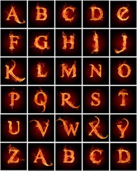 6 Fire Letters Font Images Fire Flames Alphabet Letters Fire Flames