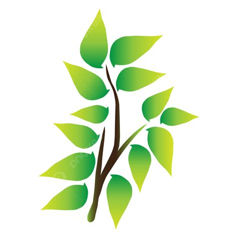 Gambar Logo Daun Hijau Daun Rancangan Warna Png Dan Vektor Dengan