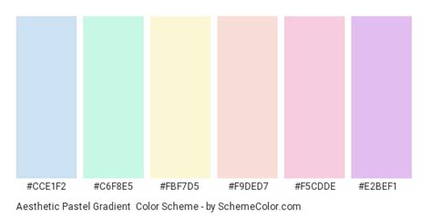 Aesthetic Pastel Gradient Color Scheme » Light » SchemeColor.com