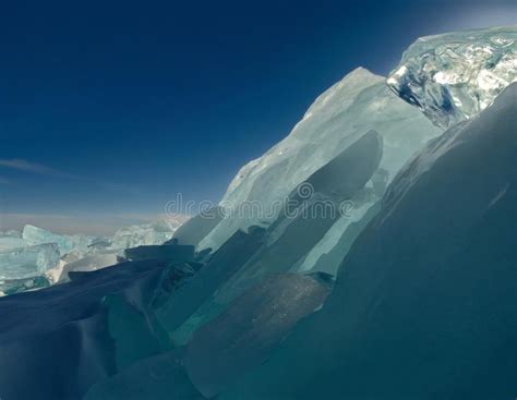 The Unique Ice Lake Baikal Near Olkhon Island Stock Image Image Of