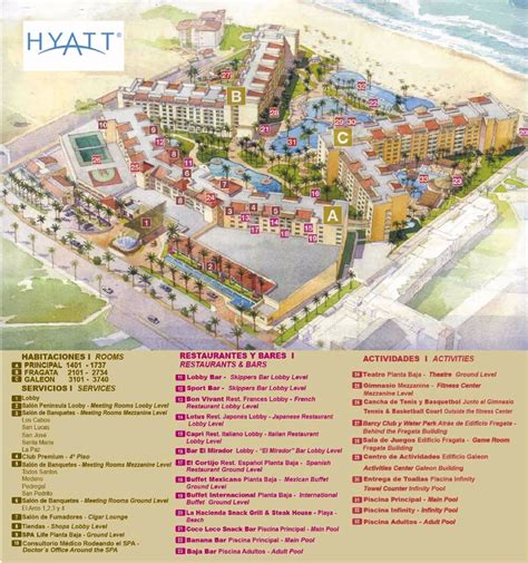 Resort Map Hyatt Ziva Los Cabos Los Cabos Mexico