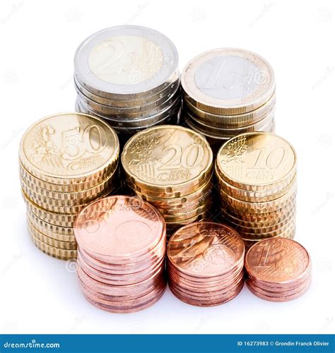 Stacks Of European Coins Stock Image Image Of Piled 16273983