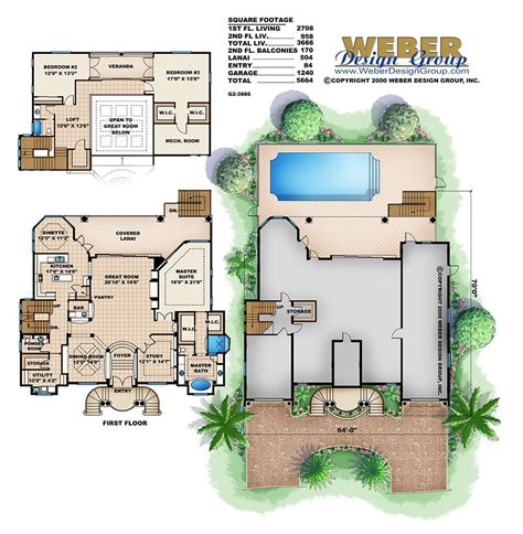 Tuscan Floor Plan With Mediterranean Coastal Style The Foyer Opens