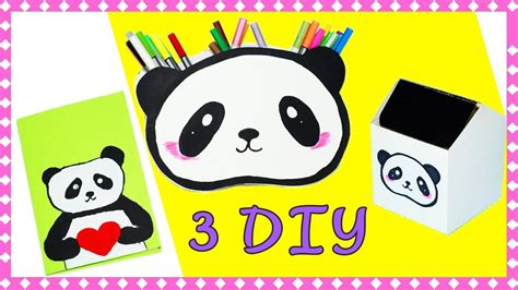 3 Diy Panda School Supplies Back To School You Need To Try Notebooks