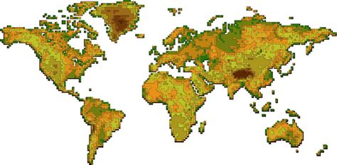 World Map Pixel Art 9932046 Vector Art At Vecteezy