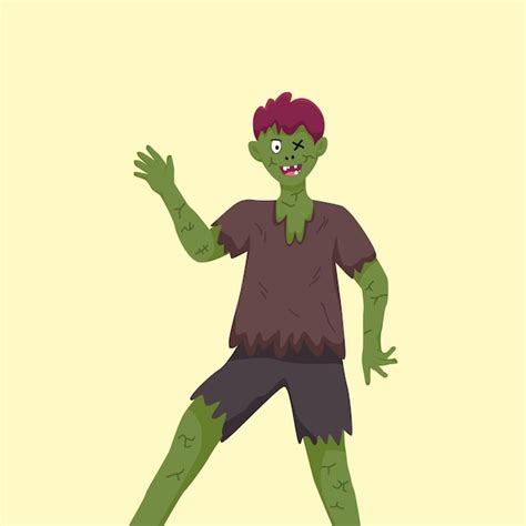 Premium Vector Zombie Halloween Character Design Illustration