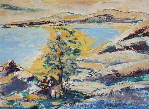 Maybe you would like to learn more about one of these? (Landscape with bay and cabin) by James "Jim" Monte ...