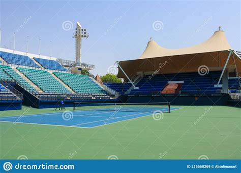 Dubai Tennis Stadium Editorial Stock Image Image Of Sport 216660269