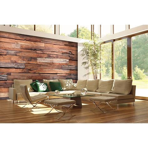 Ideal Decor 100 In H X 144 In W Reclaimed Wood Wall