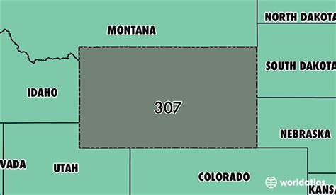 Map Of Area Code 307 Images And Photos Finder