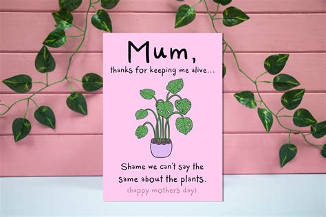Plant Mothers Day Card Mothers Day Funny Mothers Day Card Etsy