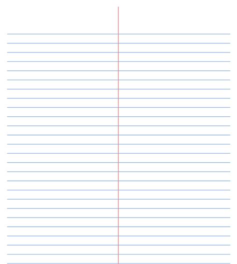 Ruled Paper Template Word