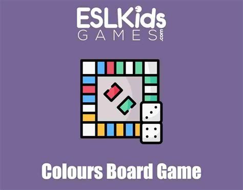 Colours Board Game Esl Kids Games