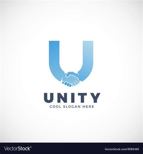 Unity Abstract Sign Symbol Or Logo Royalty Free Vector Image