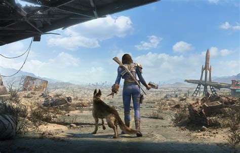 Wallpaper Girls Dogs Road Fallout 4 Nora Images For Desktop