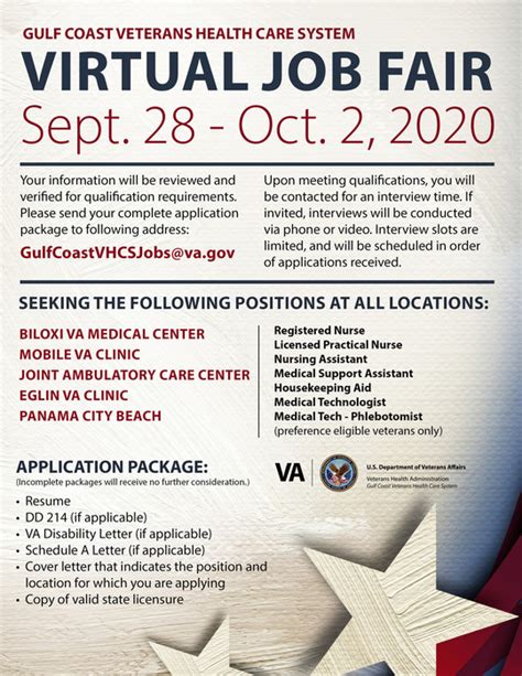 Save The Date Gulf Coast Veterans Virtual Job Fair