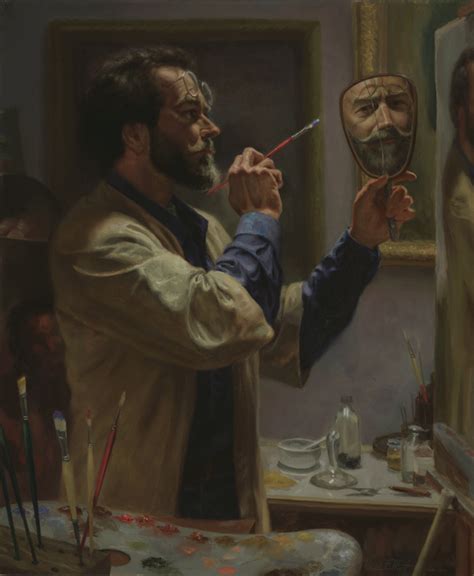 Self Portrait With Two Mirrors The Atelier Of Virgil Elliott