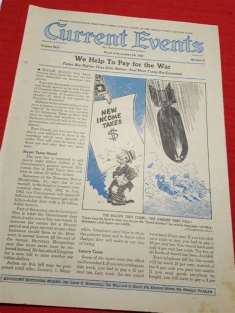 1942 November 2 6 Current Events Vintage Newspapers Volume Xlii 8 Ebay
