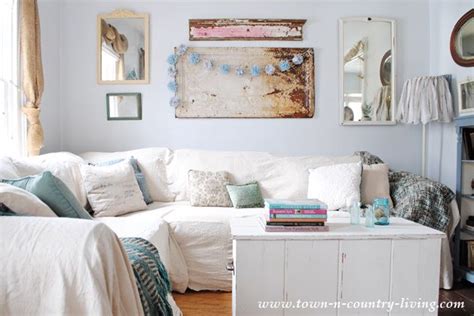 See more ideas about reupholster furniture, upholstery diy, reupholster couch diy. No Sew Drop Cloth Slipcover - Town & Country Living ...