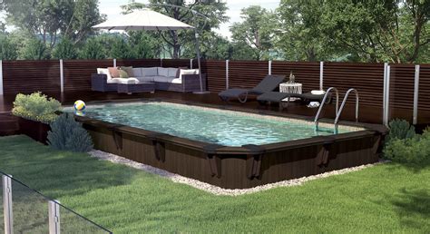 Aqua Wood Wood Pools Rectangle Swimming Pools Rectangular Pool