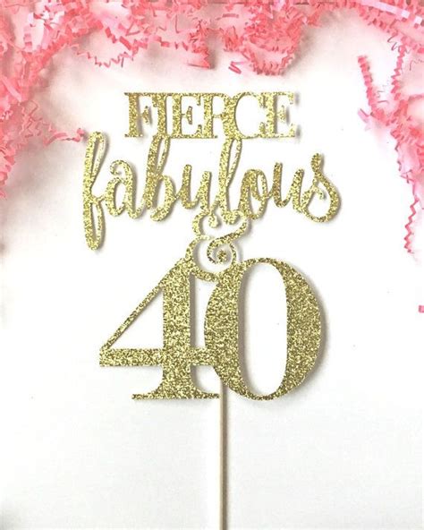 Number nine candle shows party decorating or birthday celebratin. Fierce Fabulous and Forty Cake Topper Fabulous by ...