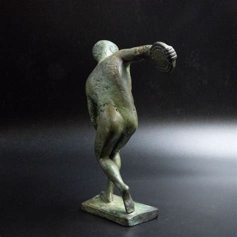 Discus Thrower Sculpture Discobolus Greek Athlete Bronze Statue
