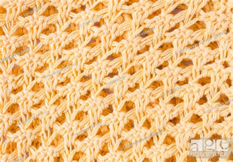 Dark Yellow Knitting Texture Or Knitted Texture Background In Macro