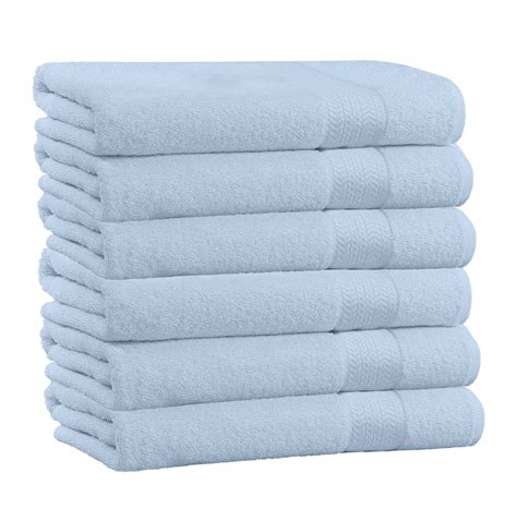 100 Cotton 6 Piece Towel Set 6 Bath Towels Super Soft High Quality
