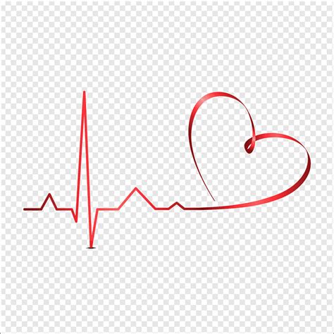 Ecg ecg corazón rojo png PNGWing