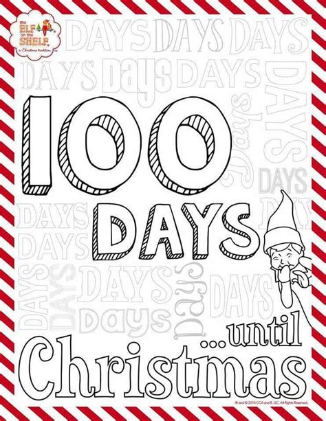 100 Days Until Christmas ♡ Elf On Shelf Printables Free Christmas