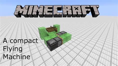 Minecraft A Compact 2 Way Flying Machine 1112 Tutorial Youtube