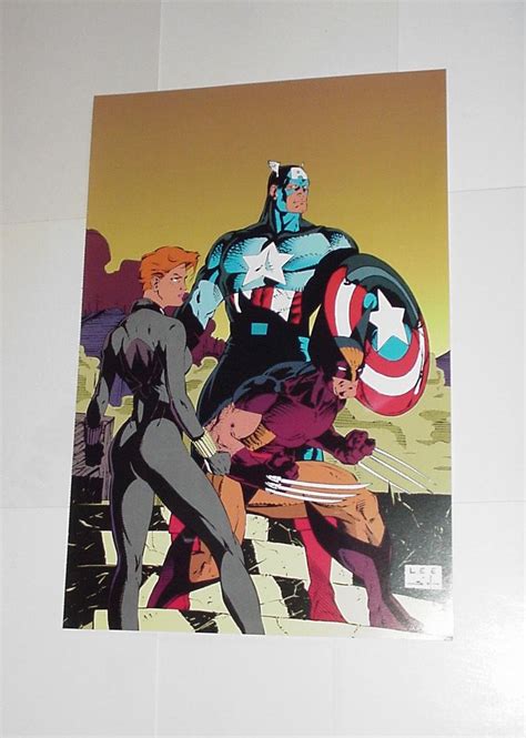 Avengers Poster 181 Cap Wolvie Widow Jim Lee
