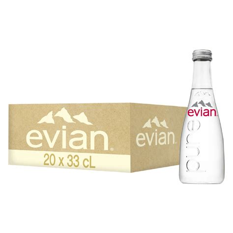 Evian Natural Mineral Water Glass Bottle 330ml Mineral Spring Wate