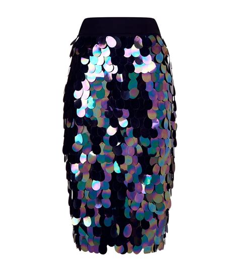 Milly Milly Cloth Blue Sequin Skirt Sequin Pencil Skirt Blue