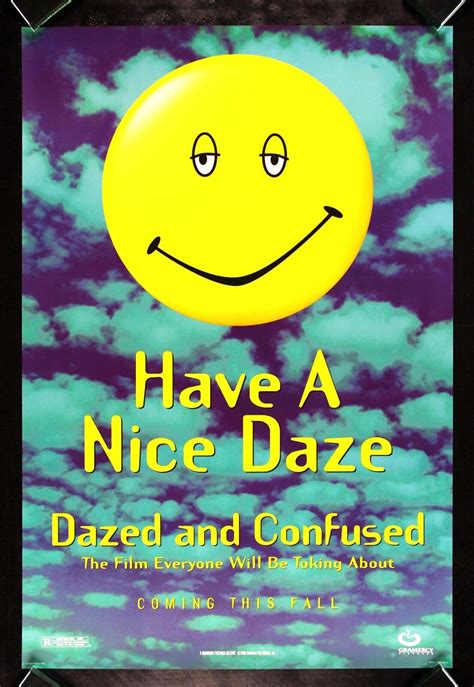 Dazed And Confused Cinemasterpieces Movie Poster Stoned Stoner Smiley