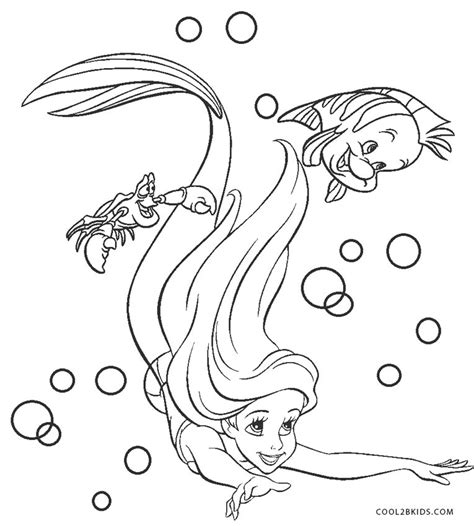 Dibujos de Ariel para colorear - Páginas para imprimir gratis