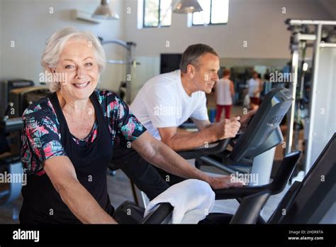 Active Seniors Gym Spinning Elderly Fit Old Senior Seniors