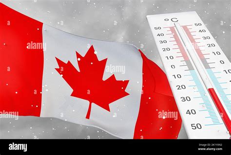 Winter In Canada With Severe Cold Negative Temperature Cold Season In