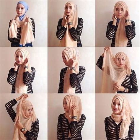 25 Kreasi Tutorial Hijab Segi Empat Simple 2018
