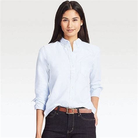 Women Oxford Long Sleeve Shirt Online Exclusive Women Button Down