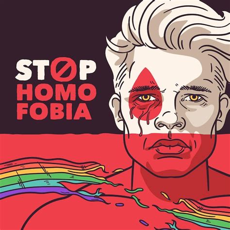 free vector stop homophobia discrimination concept