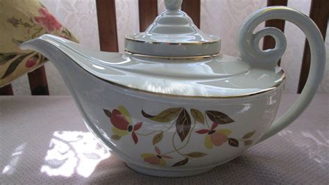 Vintage Superior Hall Aladdin Autumn Leaf Tea Pot And Infuder Etsy