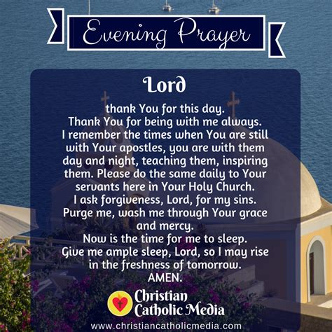 Evening Prayer Catholic Thursday August 19 2021 Christian Catholic Media