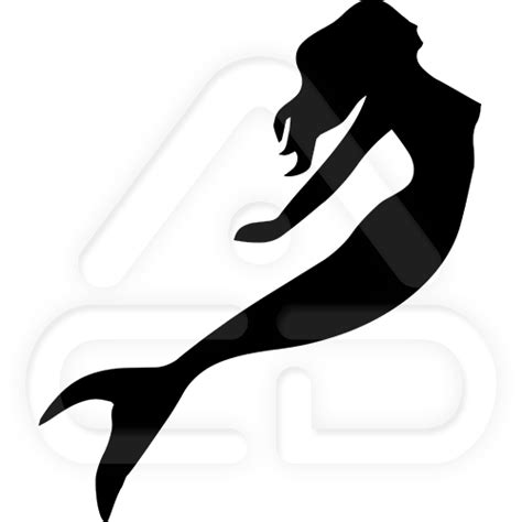 Ariel Mermaid Silhouette Clip Art Rollups Png Download 500500