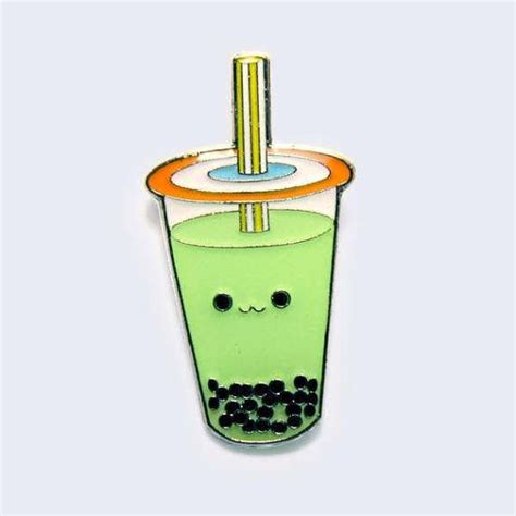 Boba Bubble Tea Green Tea Enamel Pin Asian Popular Culture Etsy