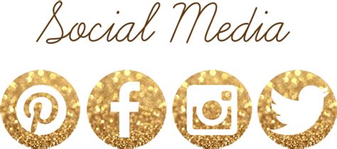 Download Social Media Gold Facebook And Instagram Logo Png Image With